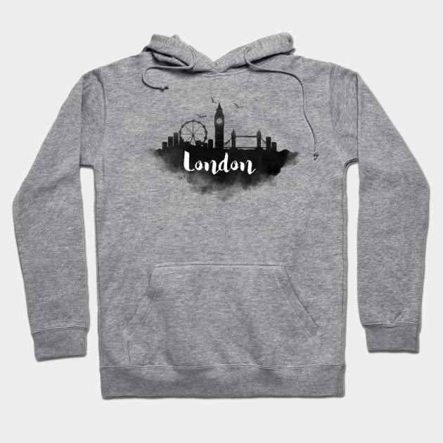 London watercolor Hoodie by kursatunsal